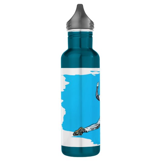 Fastball Baseball Pitcher Edelstahlflasche (Links)