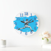 Fastball Baseball Pitcher Große Uhr (Zuhause)