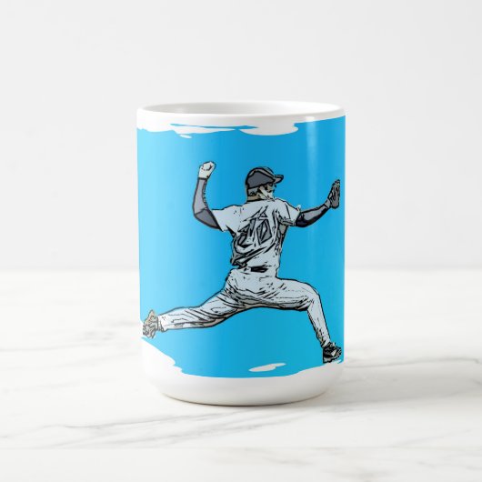 Fastball Baseball Pitcher Kaffeetasse (Mittel)