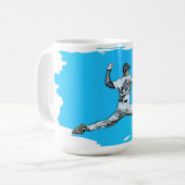 Fastball Baseball Pitcher Kaffeetasse (Vorderseite Links)