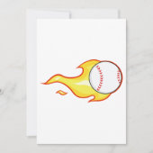 Fastball Flame Baseball Sport Einladung (Vorderseite)