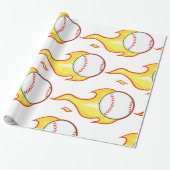 Fastball Flame Baseball Sport Geschenkpapier (Ungerollt)