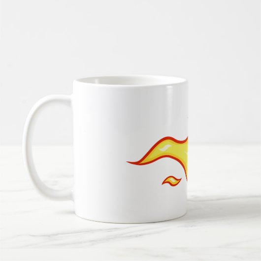 Fastball Flame Baseball Sport Kaffeetasse (Links)