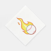 Fastball Flame Baseball Sport Serviette (Ecke)