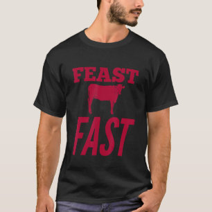 Fasten Fetten Rindfleisch Kuh Essen Fleisch Und In T-Shirt