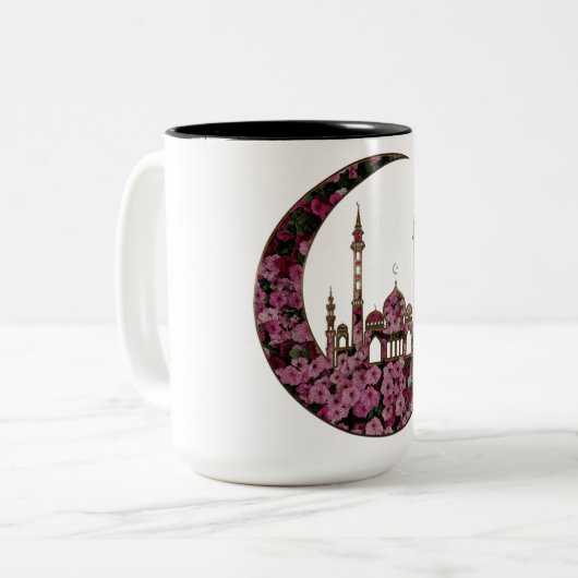 Fasten Modus ramadan auf Zweifarbige Tasse (Vorderseite Links)