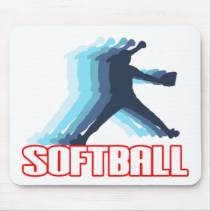 Fasten Neigungsoftball-Silhouette Mousepad