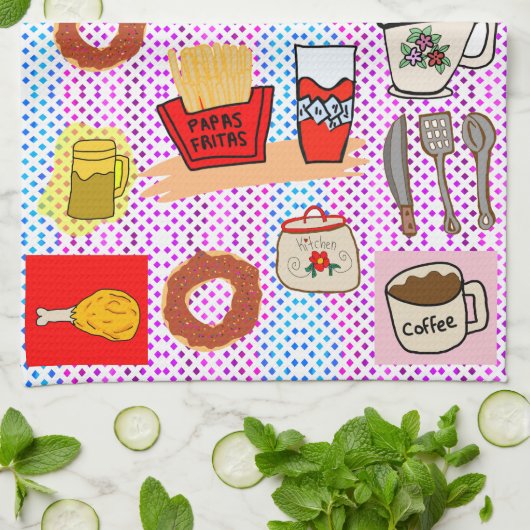 Fastenmuster Geschirrtuch (Gefaltet)