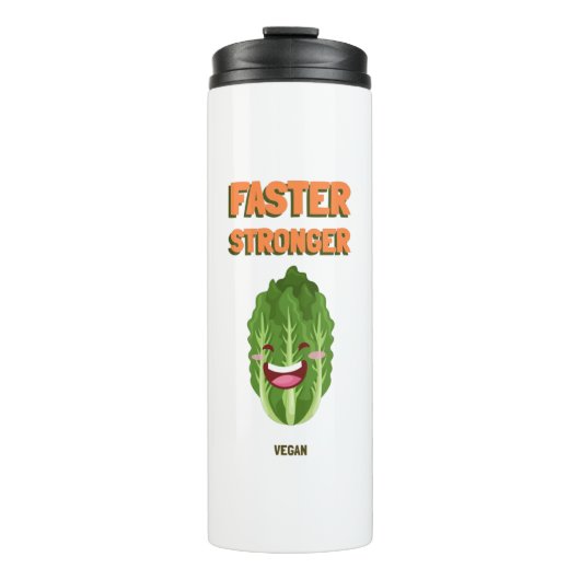 Faster Stronger Vegan Thermosbecher (Vorderseite)