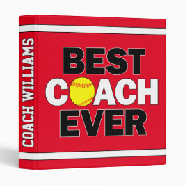 Fastfeld Softball Bester Coach je Individuelle Nam 2,5 Cm Ordner