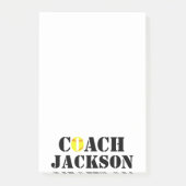 Fastfeld Softball Custom Coach Name Sports Office Post-it Klebezettel (Vorderseite)