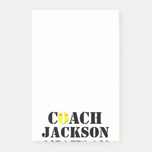 Fastfeld Softball Custom Coach Name Sports Office Post-it Klebezettel