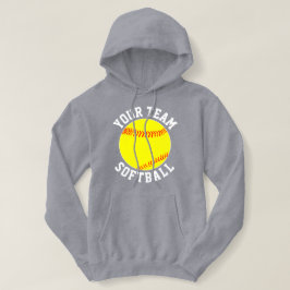 Fastfeld Softball Custom Team Name Sports Womens Hoodie