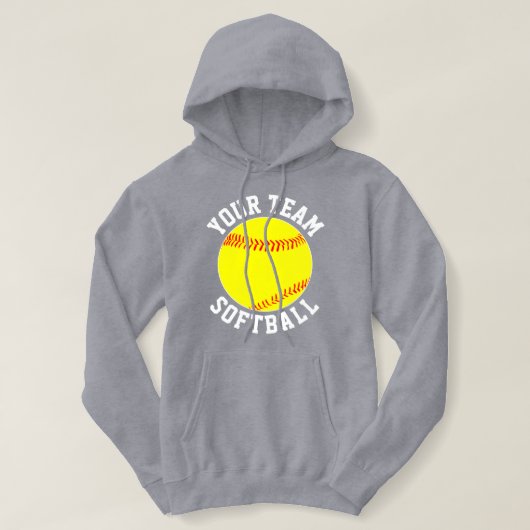 Fastfeld Softball Custom Team Name Sports Womens Hoodie (Design vorne)