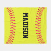 Fastfeld Softball Player / Teamname Personalisiert Fleecedecke (Vorderseite (Horizontal))