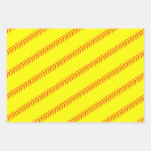 Fastfeld Softball Player Weihnachtsklausel Geschenkpapier Set (Vorderseite 3)