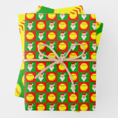 Fastfeld Softball Player Weihnachtsklausel Geschenkpapier Set (Beispiel)