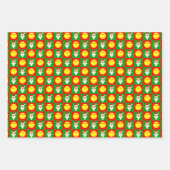 Fastfeld Softball Player Weihnachtsklausel Geschenkpapier Set (Vorderseite)