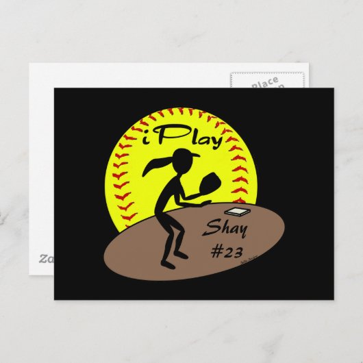Fastfeld Softball Postcard Postkarte (Vorne/Hinten)