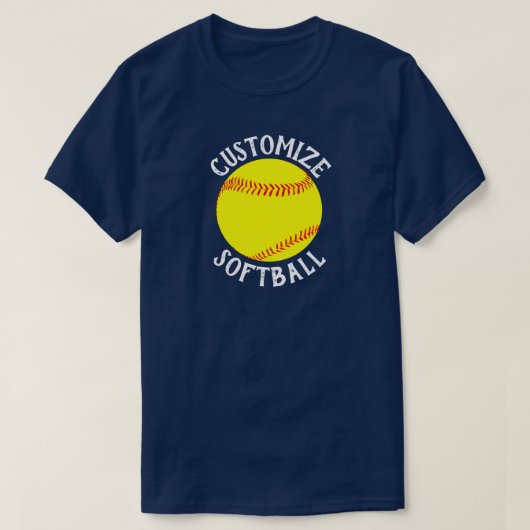 Fastfeld Softball Team, Spielername und -nummer T-Shirt (Design vorne)
