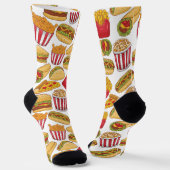 Fastfood-Liebhaber von niedlich gefliestem Fastfoo Socken (Gewinkelt)