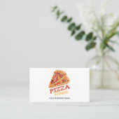 Fastfood-Pizza-Logo Visitenkarte (Stehend Vorderseite)