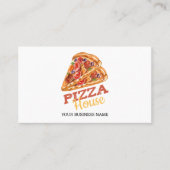 Fastfood-Pizza-Logo Visitenkarte (Vorderseite)
