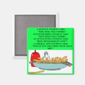Fastfood-Witz der liberalen Kunstwissenschaft Magnet (Vorderseite/Rückseite)