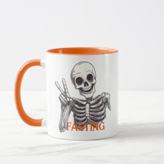 Fasting Skeleton Tasse - Dunkle Spaß Halloween Vib (Links)