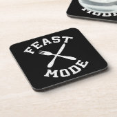 Fastmodus - Schütteln - essen, Hunger - Sonnenanbe Getränkeuntersetzer (Linke Seite)