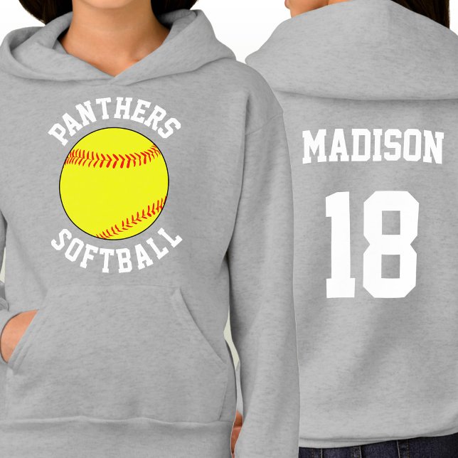 Fastpech Softball Benutzerdefinierte Team Name Pla Hoodie (Custom fastpitch softball hoodie with personalized team name, player name and jersey number.)