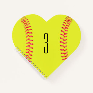 Fastpech Softball Custom Heart Shaped Notebook Notizblock