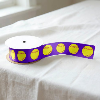 Fastpech Softball Custom Team Color Sports Party Satinband