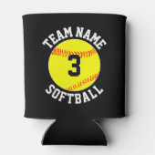 Fastpech Softball Fan Custom Team & Player Number Dosenkühler (Rückseite)