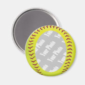 Fastpech Softball-Fotovorlage Magnet (Vorderseite/Rückseite)