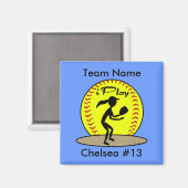 Fastpech Softball Magnet (Vorderseite/Rückseite)