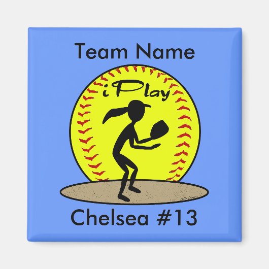 Fastpech Softball Magnet (Vorne)