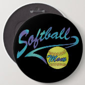 Fastpech Softball Mama Athletic Schwanz Button (Vorne & Hinten)