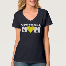 Fastpech Softball Mama Niedlich Frauensport V-Nack T-Shirt