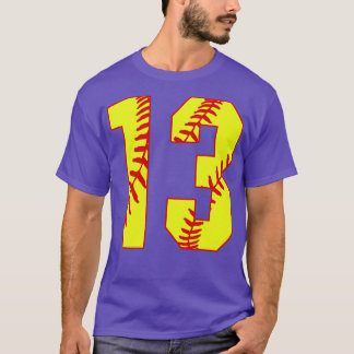 Fastpech Softball Nummer 13 13 Softball Jersey U T-Shirt