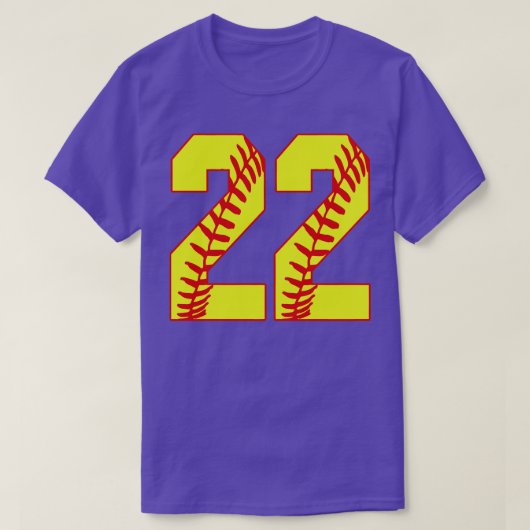 Fastpech Softball Nummer 22 22 Softball Jersey U T-Shirt (Design vorne)