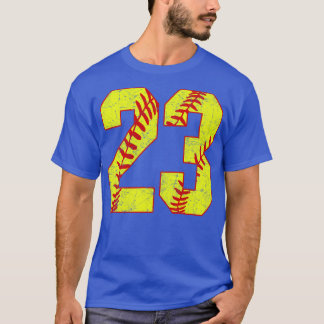 Fastpech Softball Nummer 23 23 Softball Jersey U T-Shirt