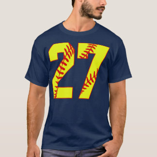 Fastpech Softball Nummer 27 27 Softball Jersey U T-Shirt