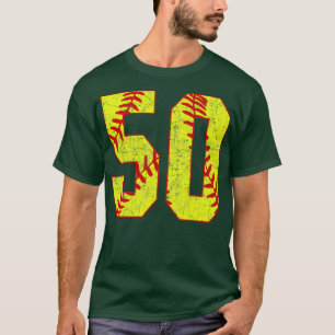 Fastpech Softball Nummer 50 50 Softball Jersey U T-Shirt