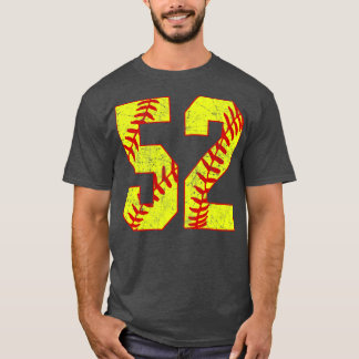Fastpech Softball Nummer 52 52 Softball Jersey U T-Shirt