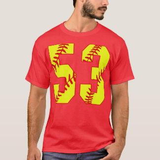 Fastpech Softball Nummer 53 53 Softball Jersey U T-Shirt