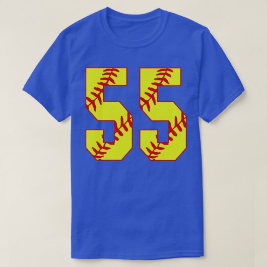 Fastpech Softball Nummer 55 55 Softball Jersey U T-Shirt (Design vorne)