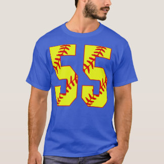 Fastpech Softball Nummer 55 55 Softball Jersey U T-Shirt