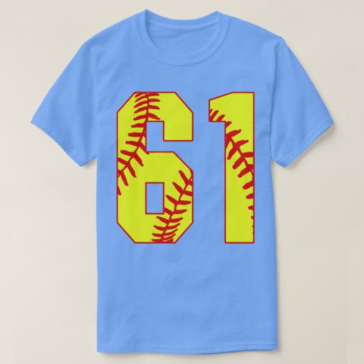 Fastpech Softball Nummer 61 61 Softball Shirt Jer (Design vorne)