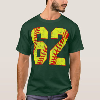 Fastpech Softball Nummer 62 62 Softball Jersey U T-Shirt